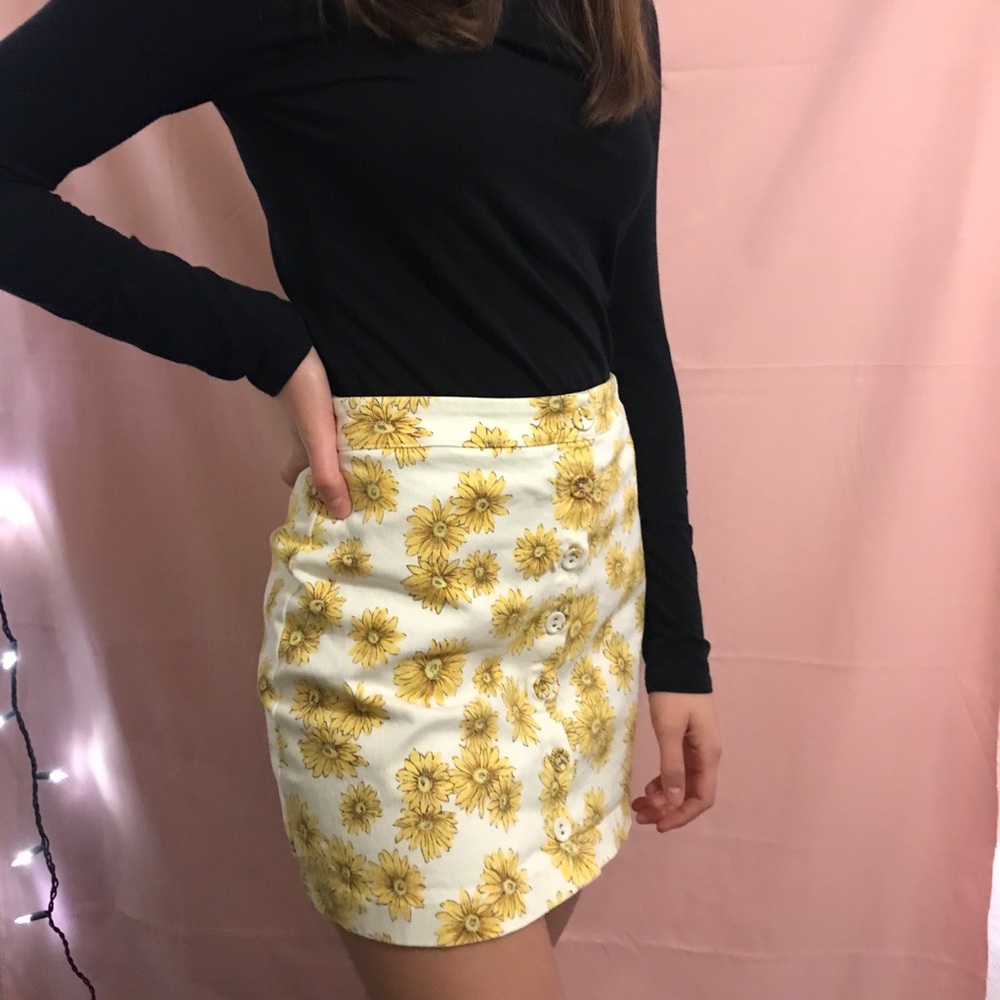 Women’s Yellow Floral Skirt